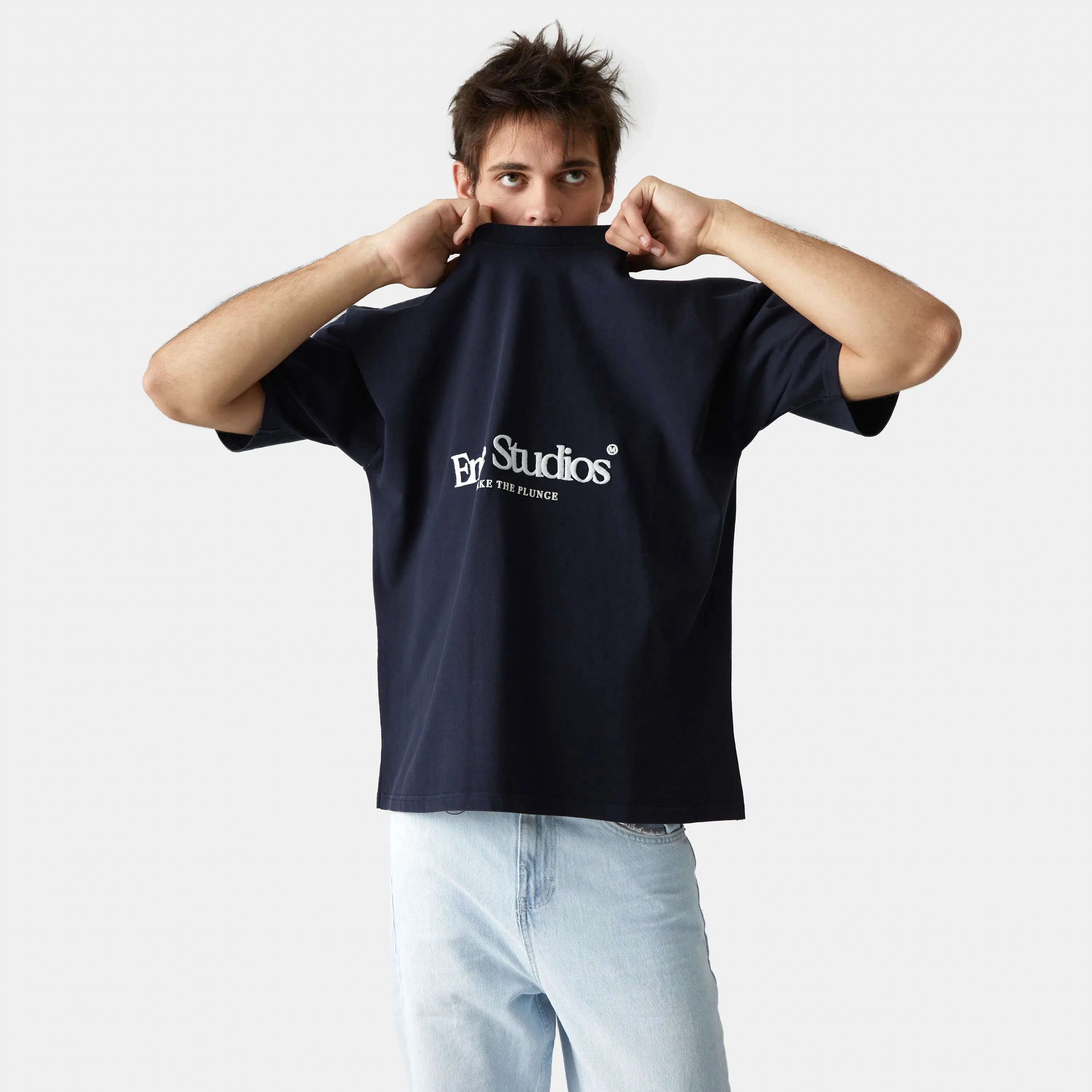 Crockett Navy Oversized Tee