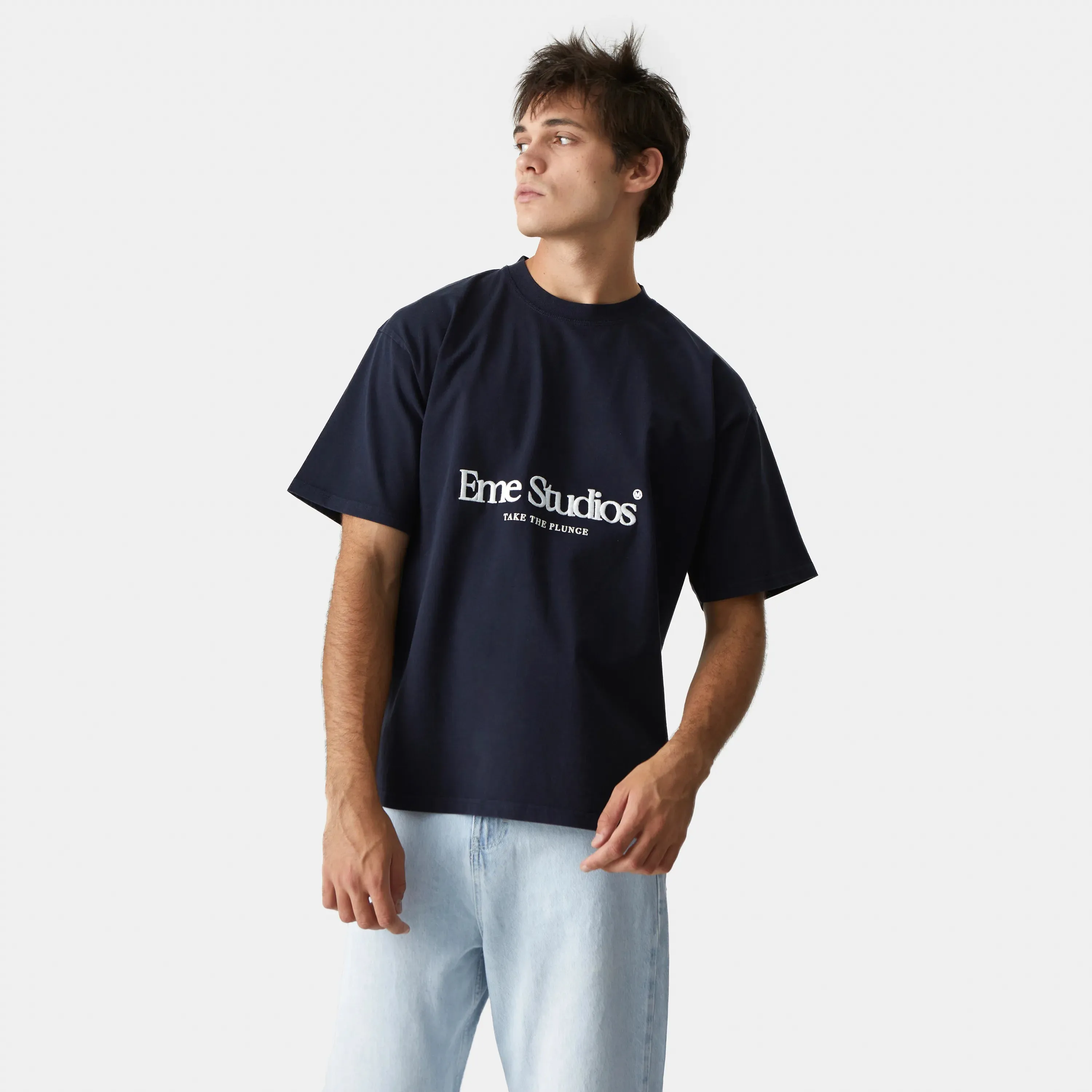 Crockett Navy Oversized Tee