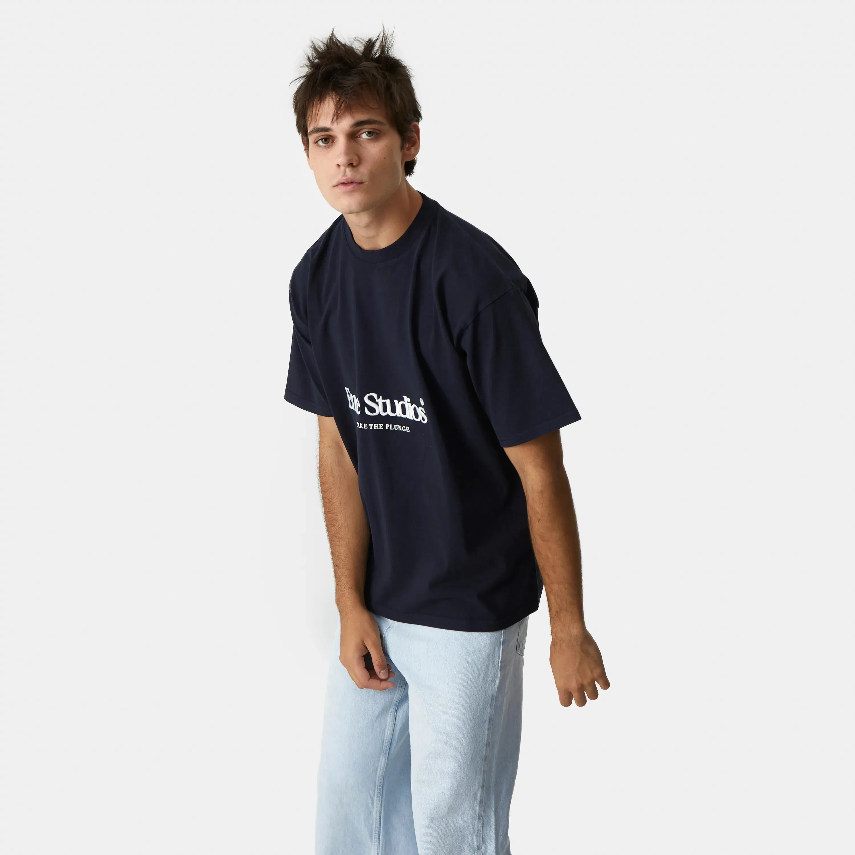 Crockett Navy Oversized Tee