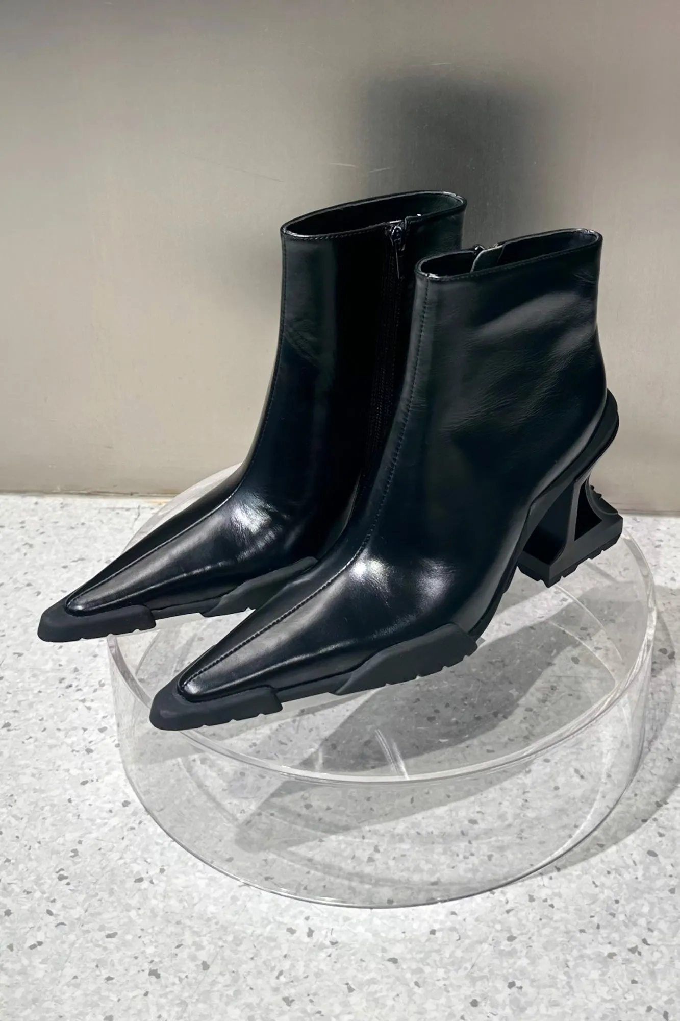 Deconstructive functional short boots