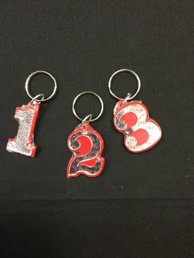 Delta Single Number Keychain