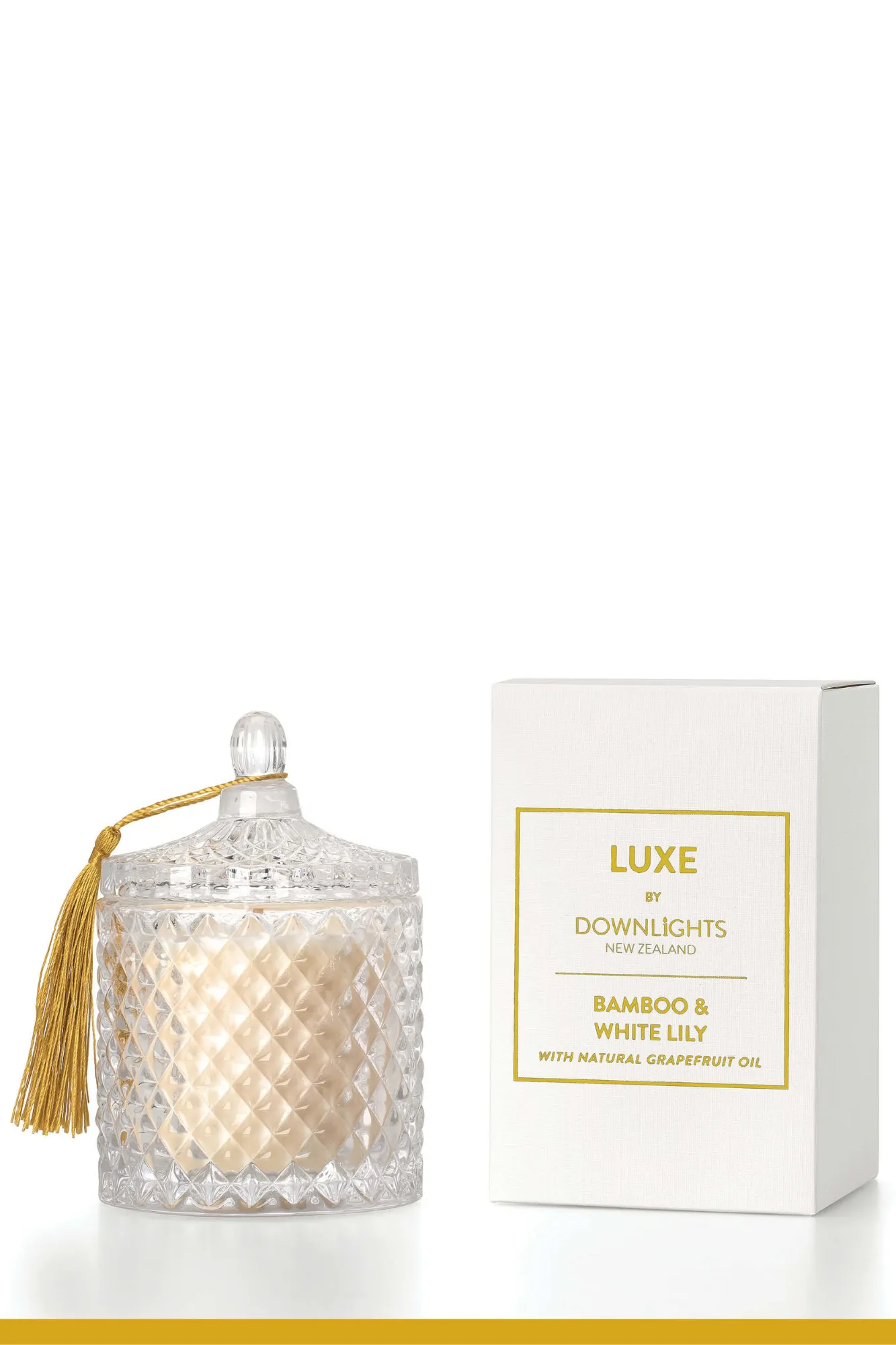 Downlight Luxe Candle Bamboo & White Lily