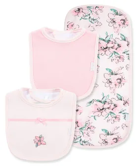 Dream Floral Bib & Burp Set