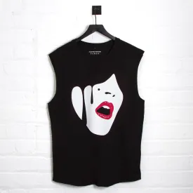 Droplet Face - Tank Tshirt - Black