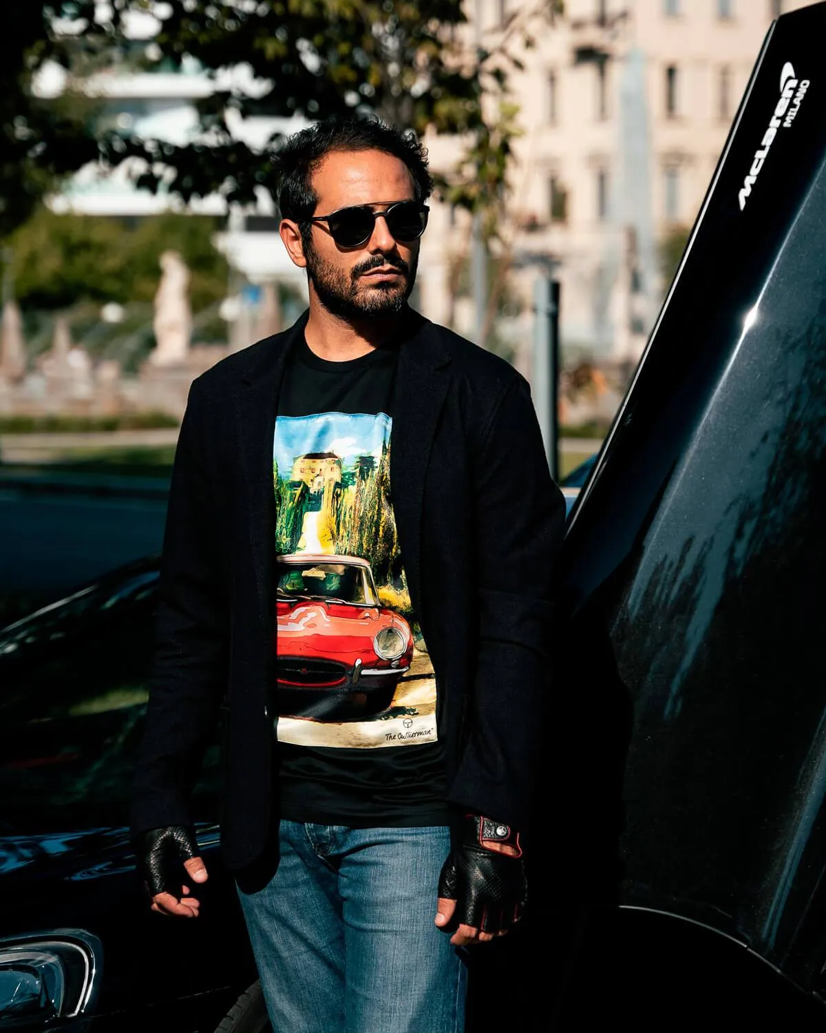 E-TYPE’S PORTRAIT - T-shirt with silk application - Limited Edition