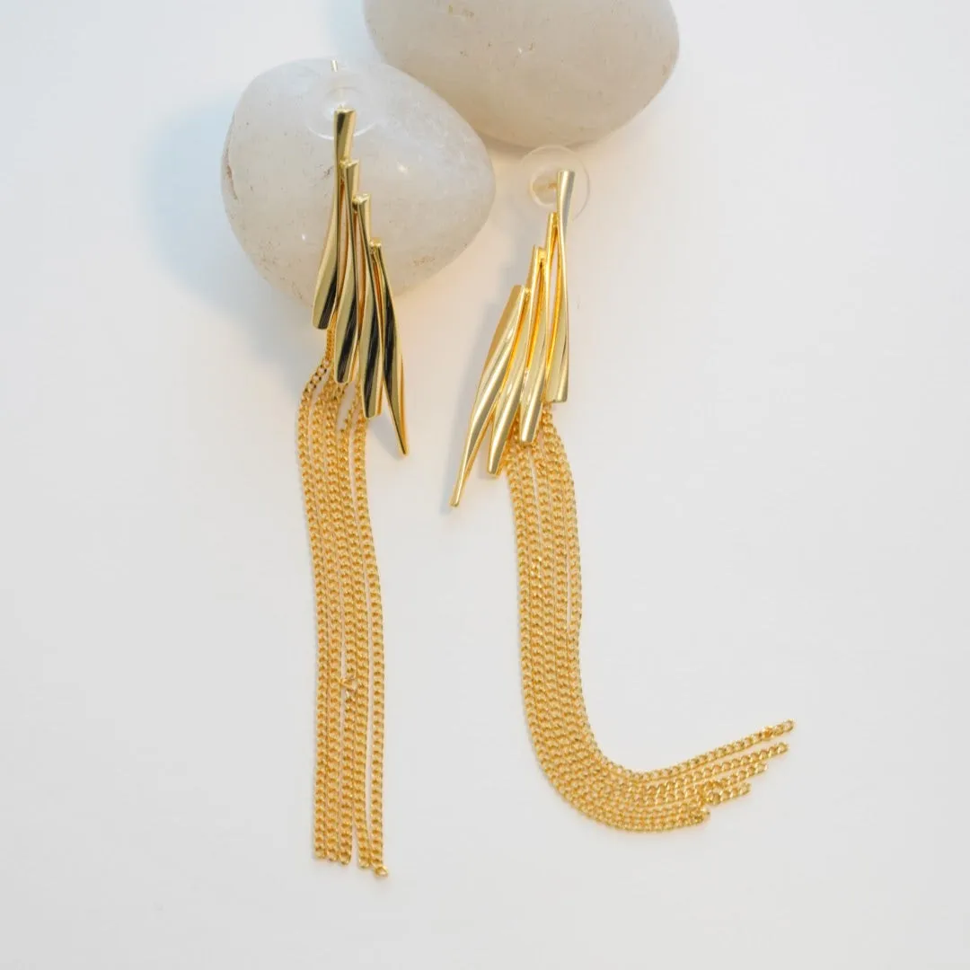 Elegant Long Tassel Dangler Earring