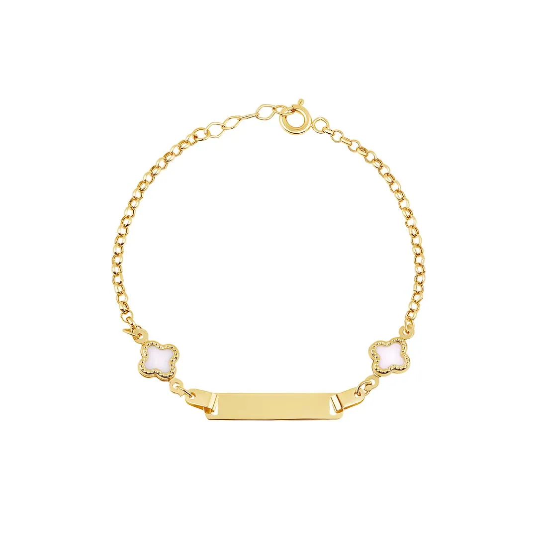 Enamel Clover Gold Kids Bracelet