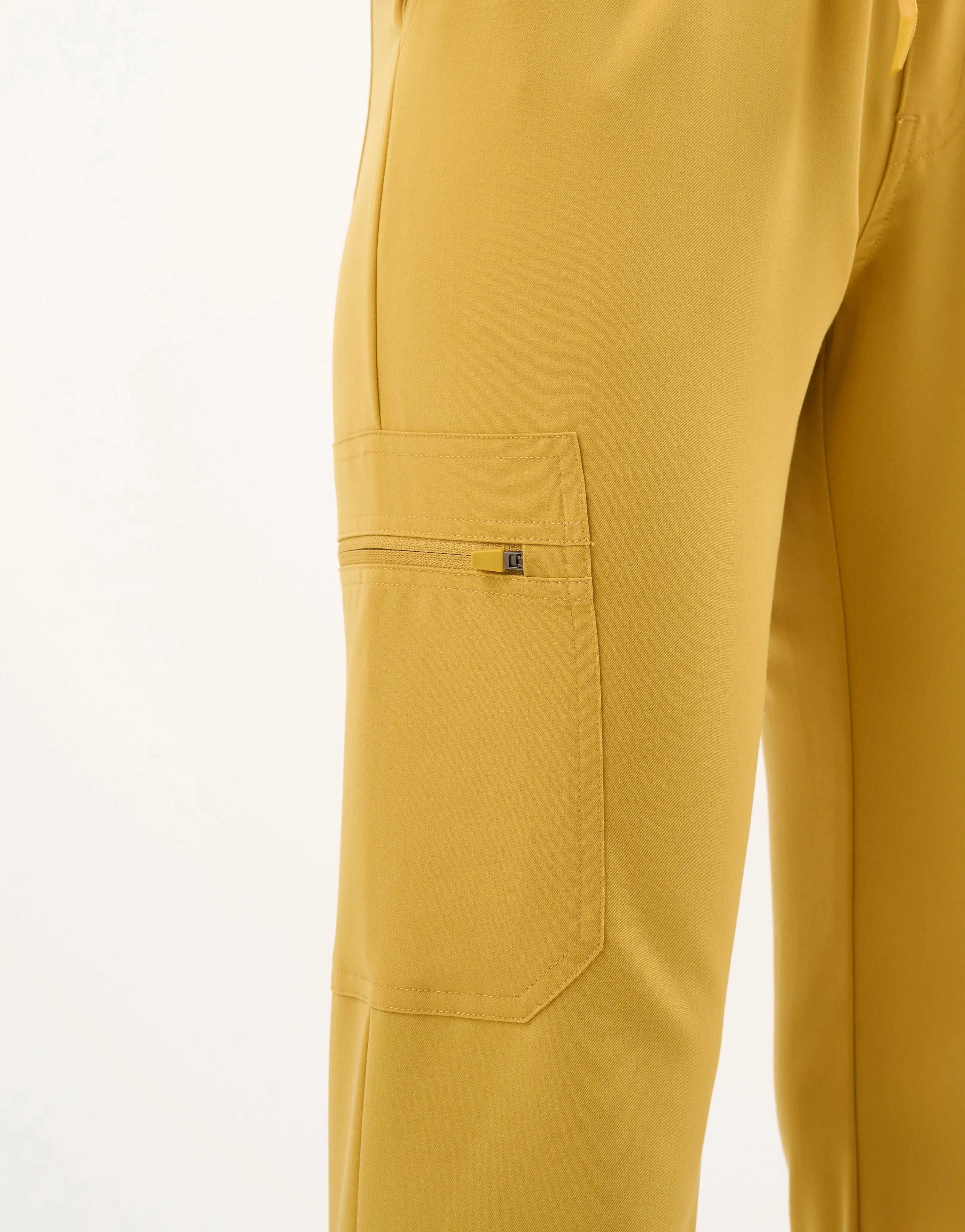 Essential Multi-Pocket Scrub Pants - Yellow Gold