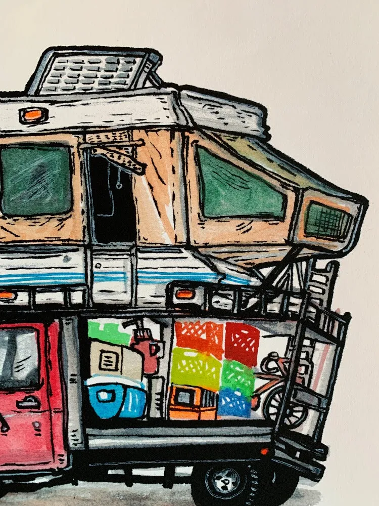 Franken-Camper Art Print