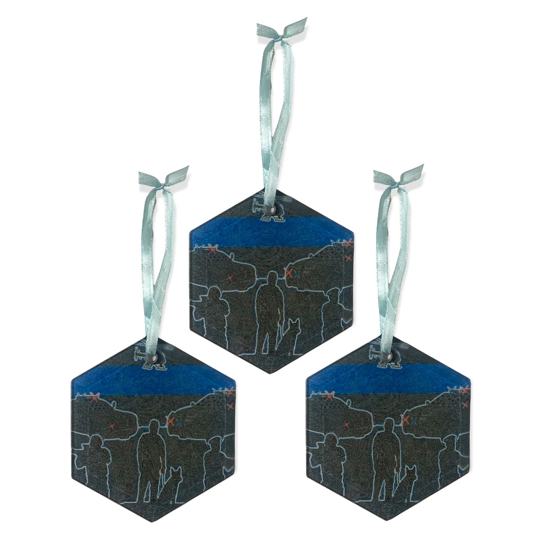 Glass Ornaments - Thin Blue Line