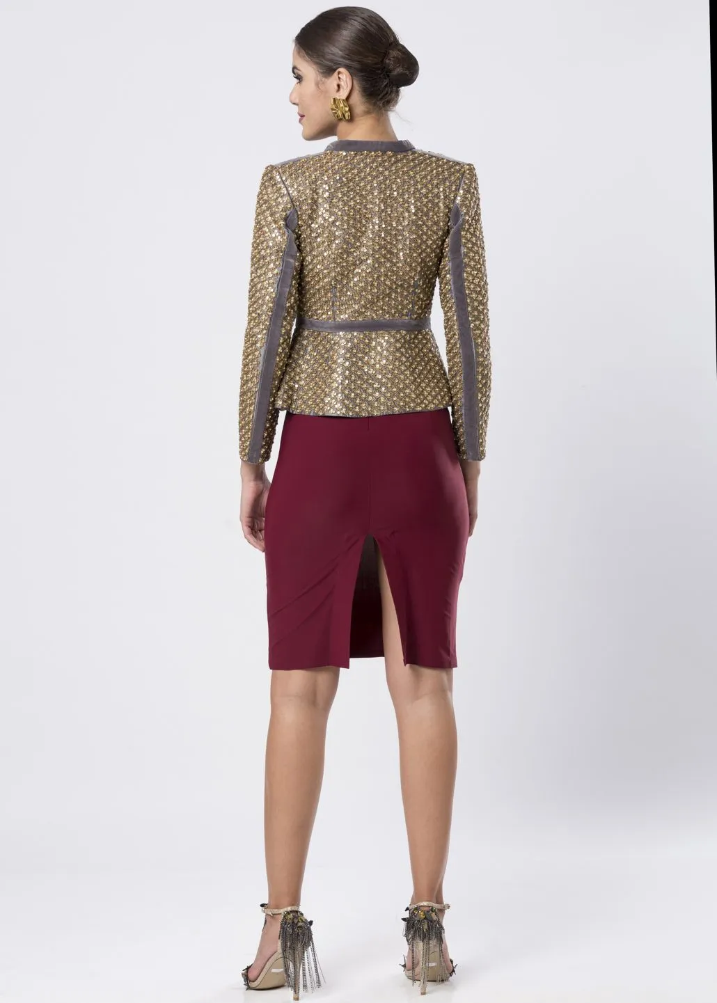 GOLD SEQUINED JACKET