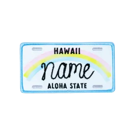 Hawaii License Plate Name Patch