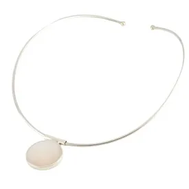 Ladies Choker Sterling Silver White Mother of Pearl Personalised