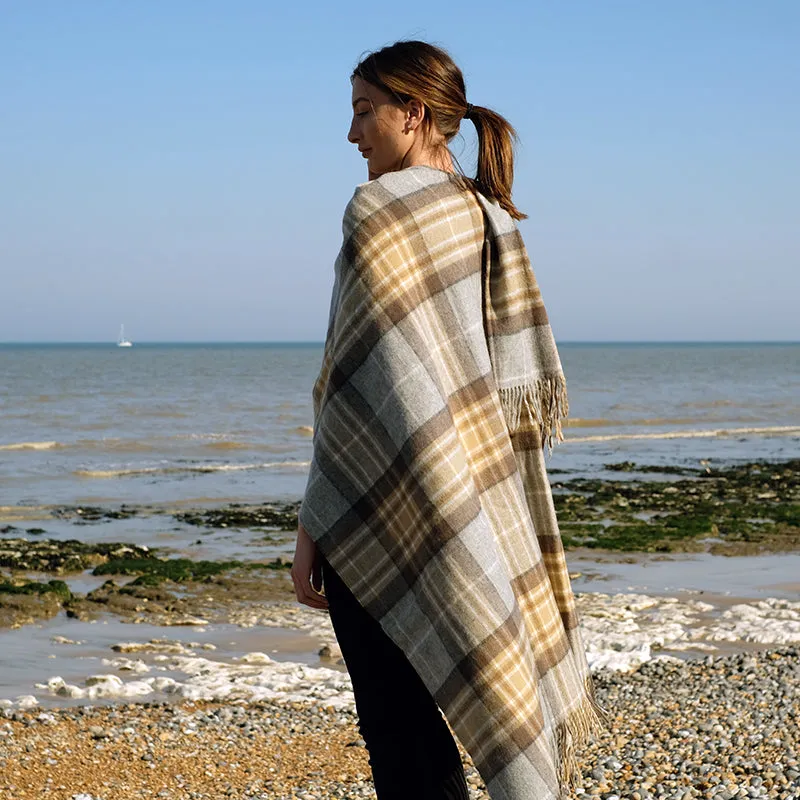 Lambswool Poncho in Mackellar Tartan