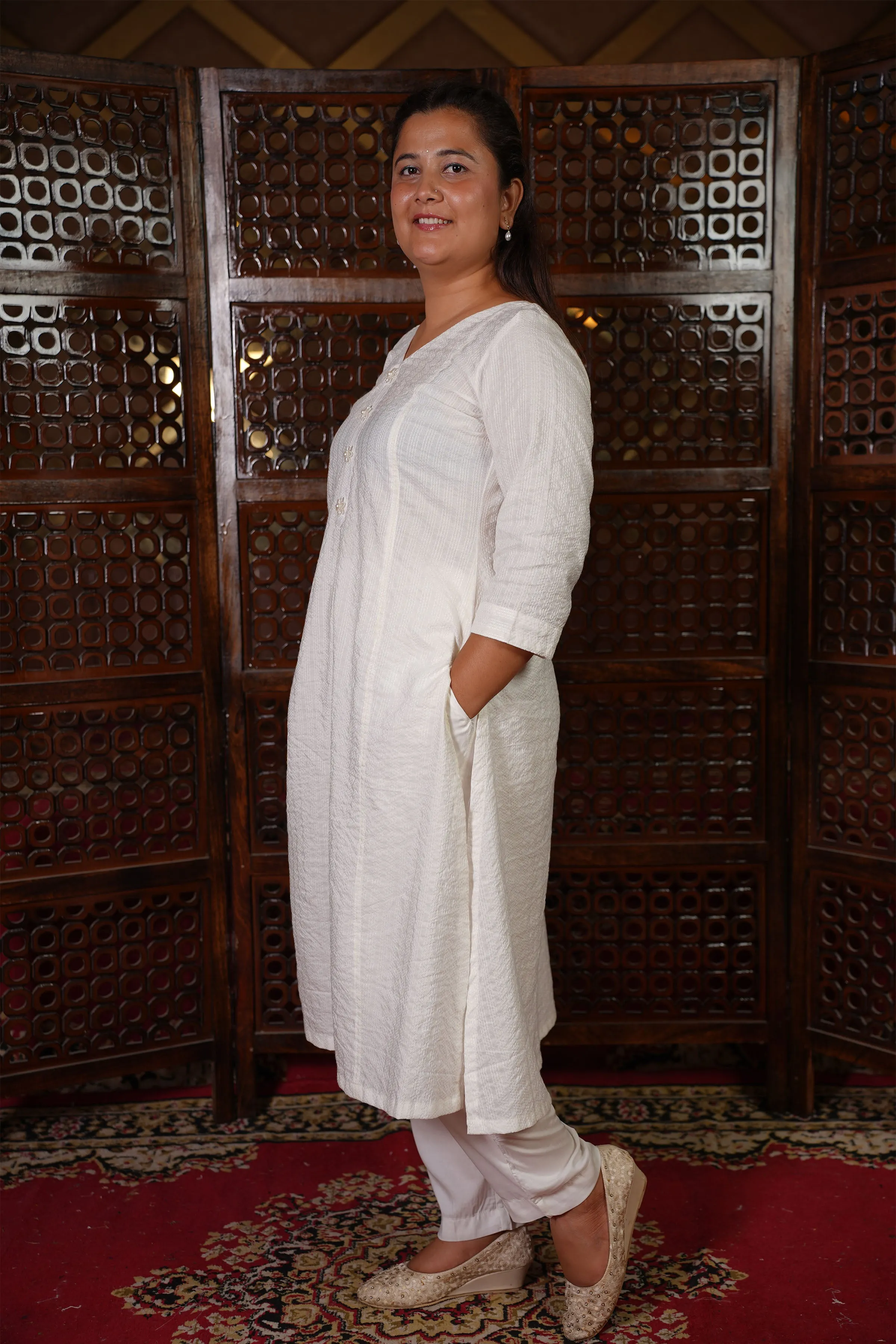 Lekhya A-Line Set with Mul Dupatta