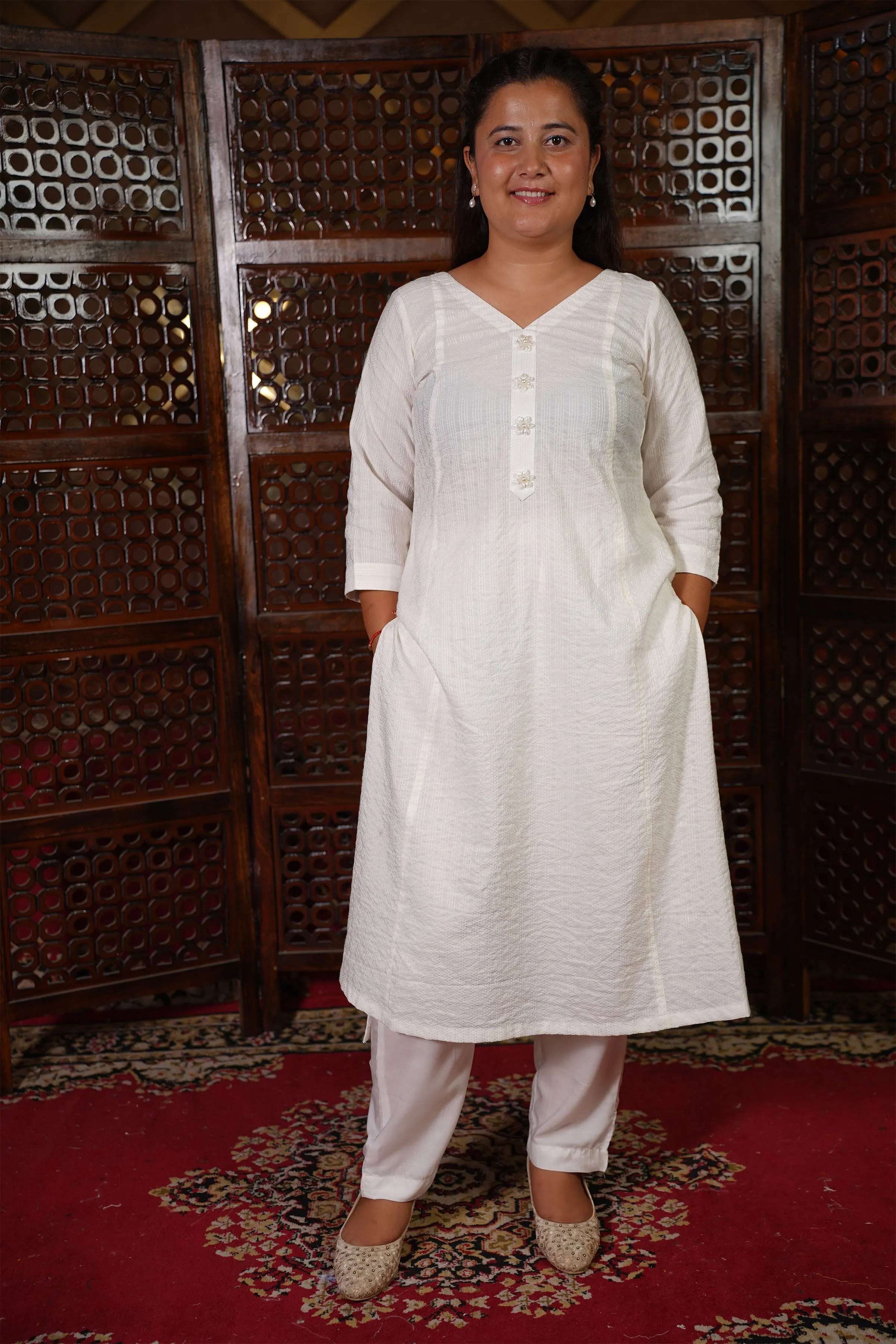 Lekhya A-Line Set with Mul Dupatta