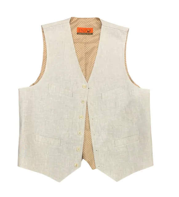 Linen Vest, Natural