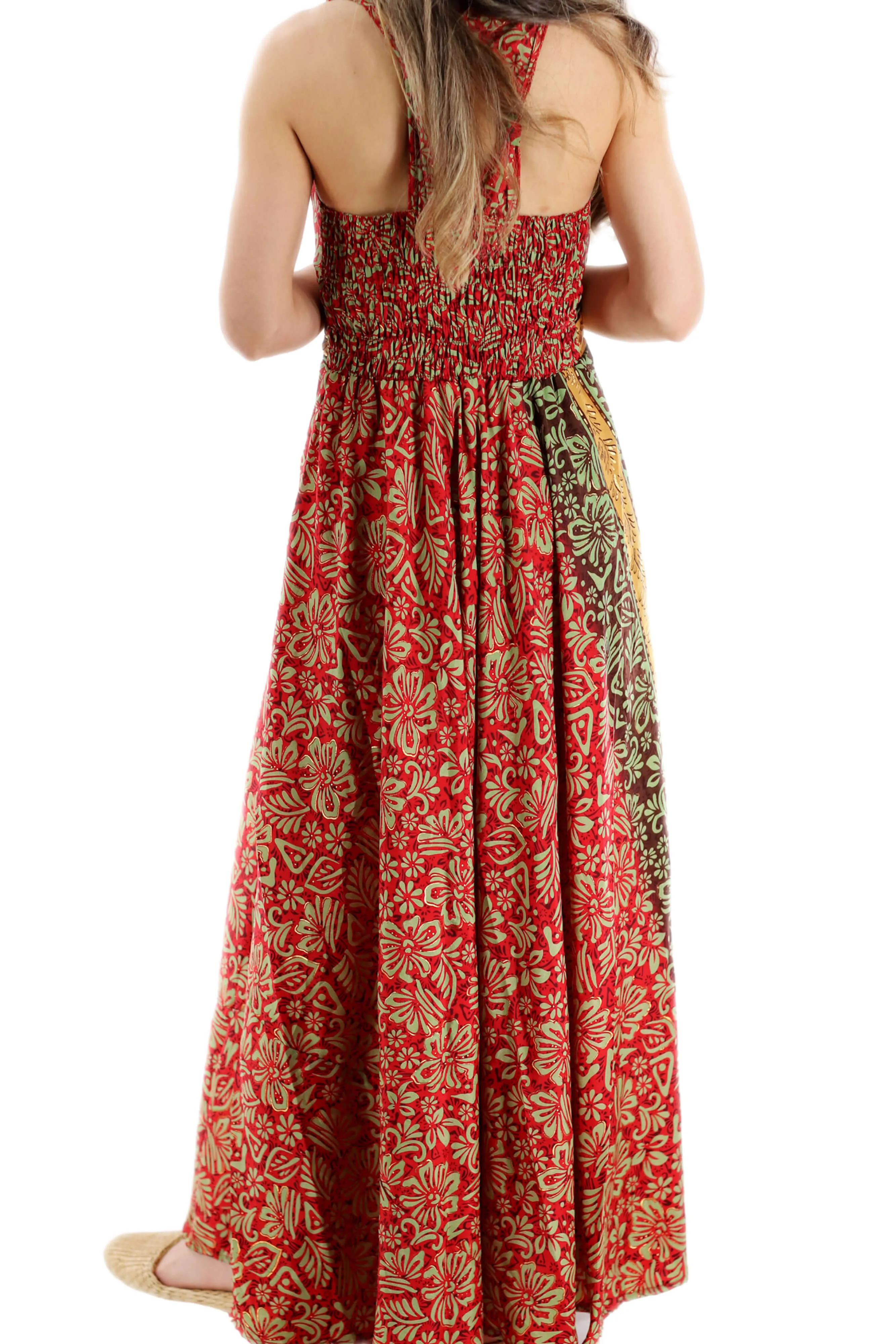 Long Flowy Floral "Ariana" 2024 Ver. Maxi Dress in Red