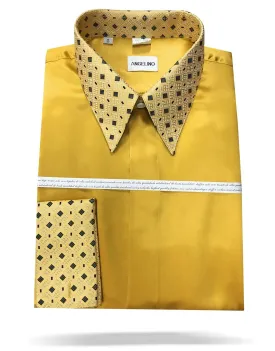 Men's Fashion Silk Shirt 153A Gold