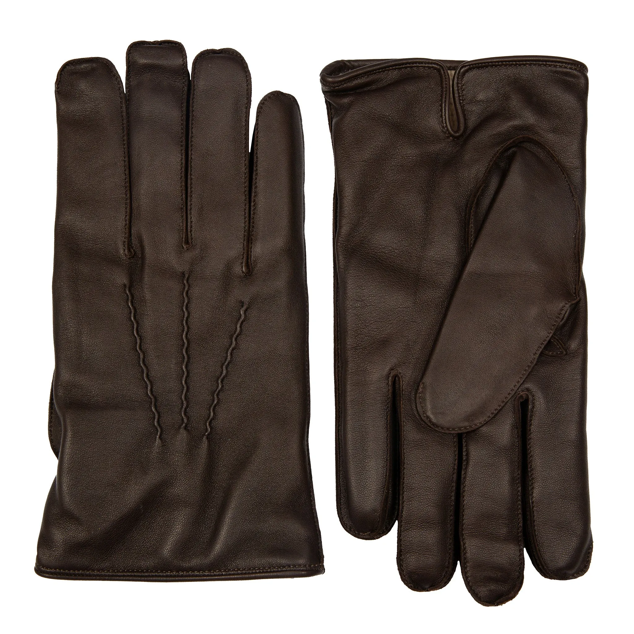 Men's Heritage Three-Point Cashmere-Lined Leather Gloves