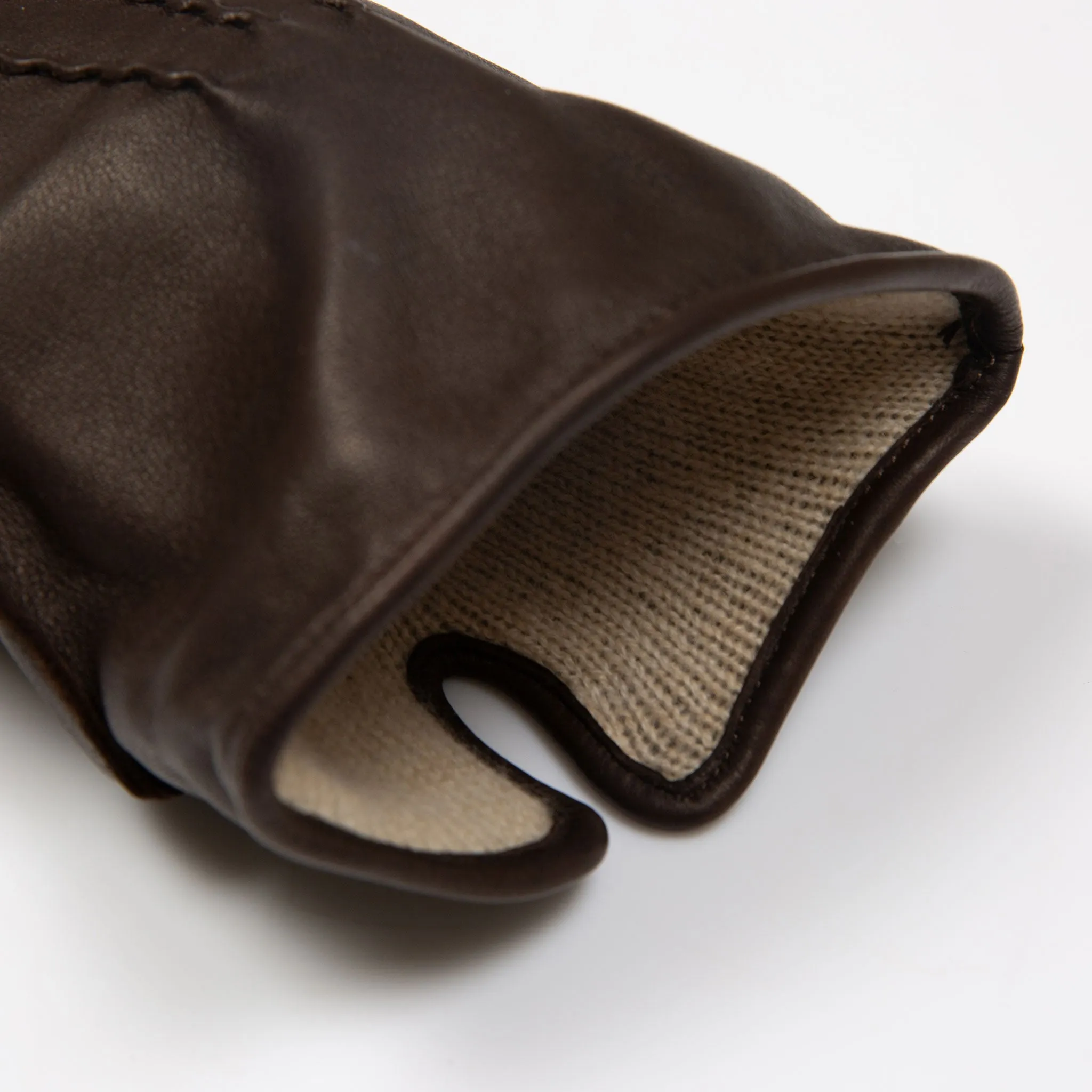 Men's Heritage Three-Point Cashmere-Lined Leather Gloves