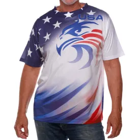 Men's Patriotic Eagle USA Quick Dry T-Shirt