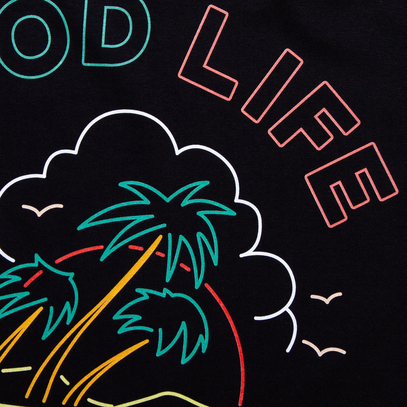 Neon Good Life Back Print - Sweatshirt - Black