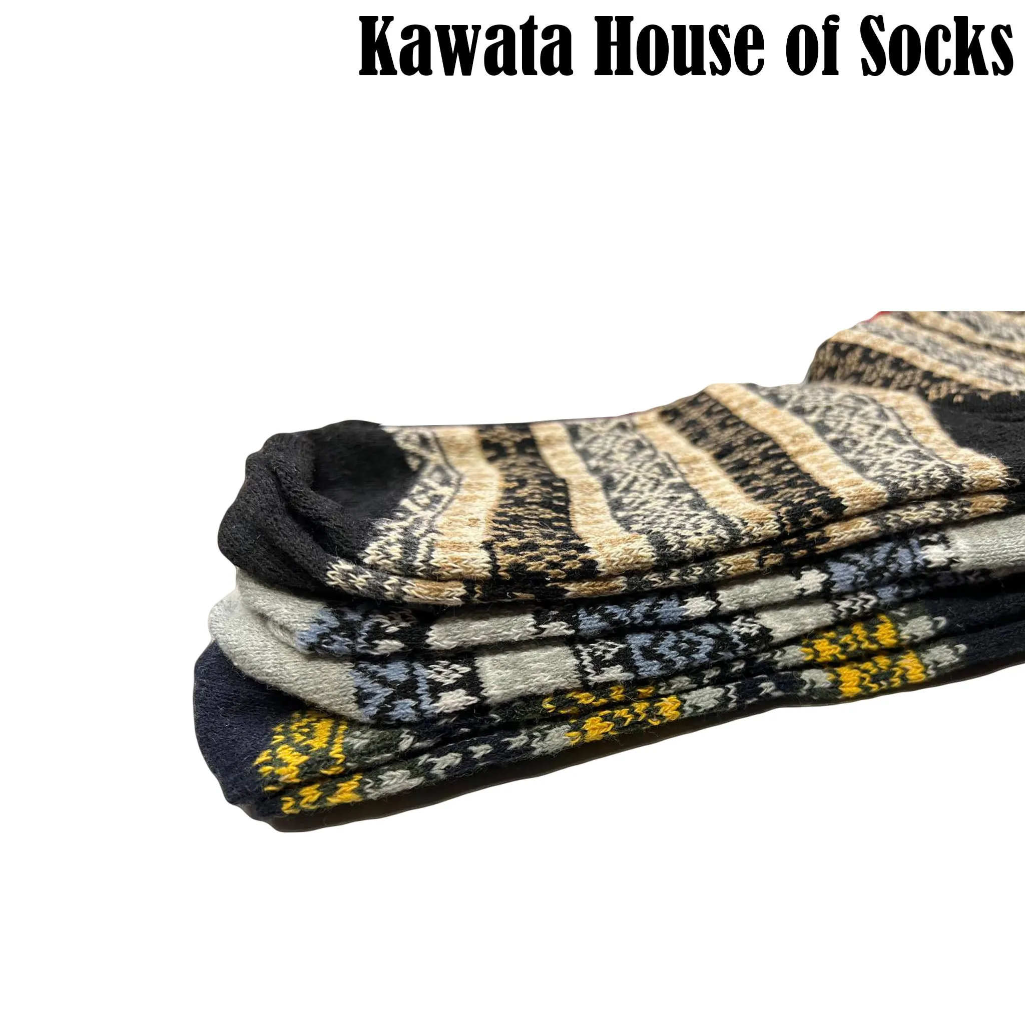 Patterned Wool Socks - EU 36-EU 40