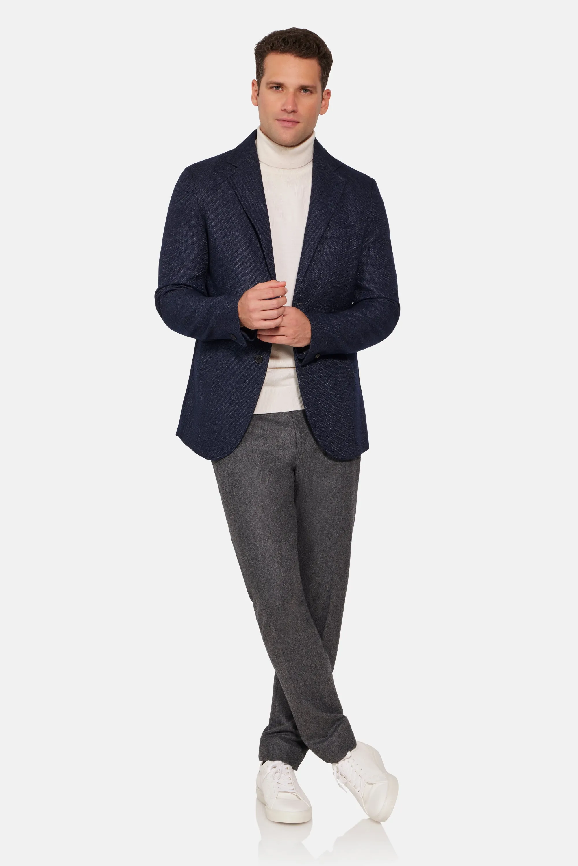 Performance Blazer Textured Blue