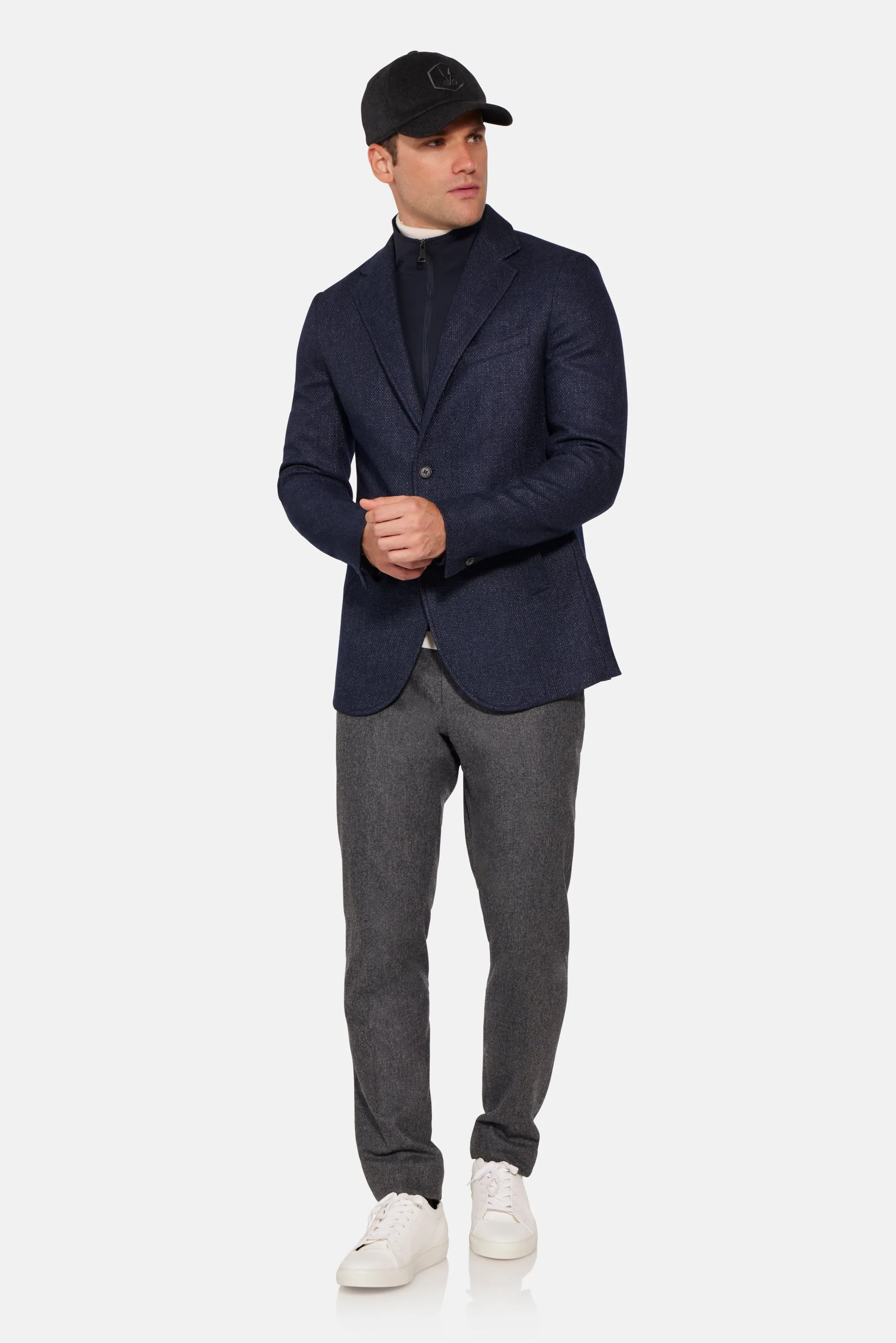 Performance Blazer Textured Blue