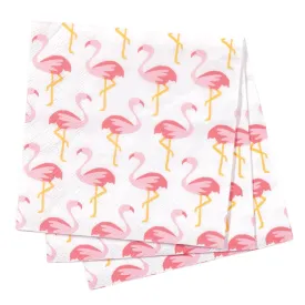 Pink Flamingos Paper Cocktail Napkins (Pack of 20)