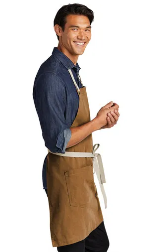 Port Authority® Canvas Full-Length Two-Pocket Apron