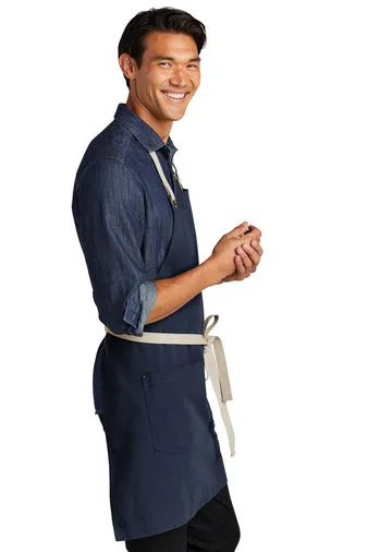 Port Authority® Canvas Full-Length Two-Pocket Apron