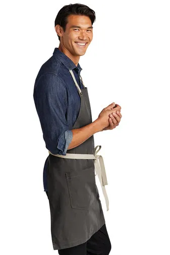 Port Authority® Canvas Full-Length Two-Pocket Apron