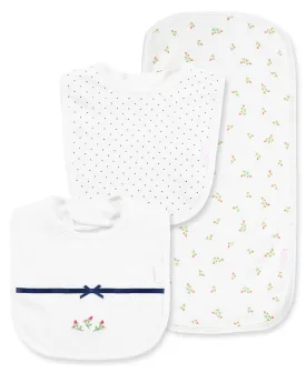 Rosebud Bib & Burp Set