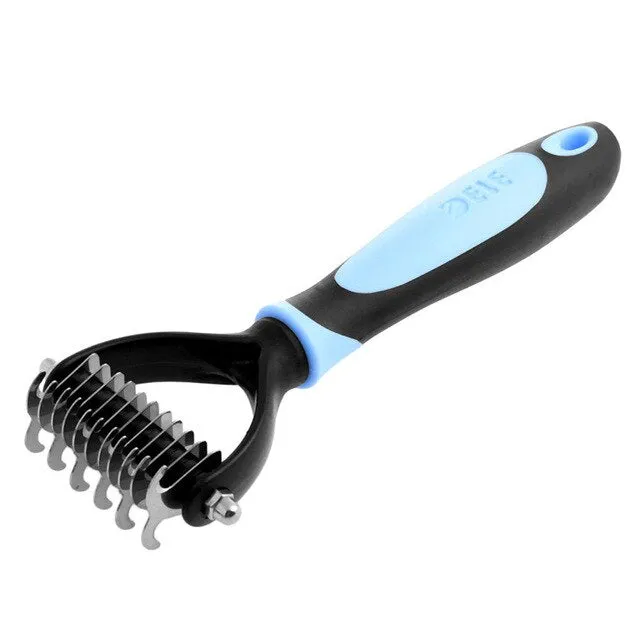 S-home New Tera Pet Fur Knot Cutter Remove Rake Grooming Shedding Brush Comb Rake Dog Cat MAR8