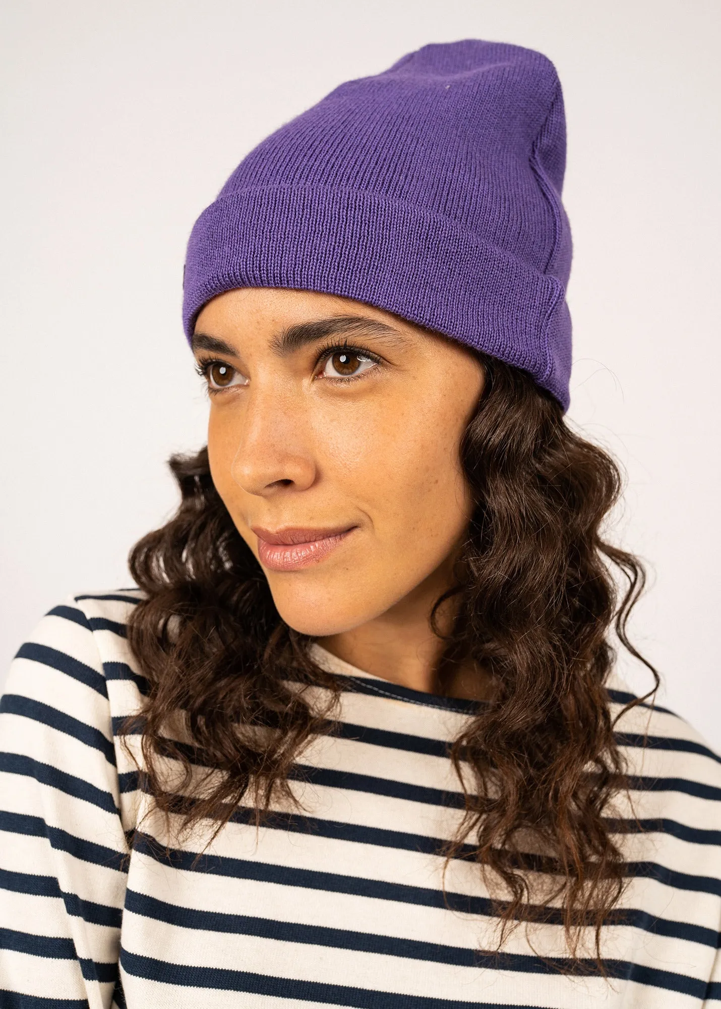 Sailor hat - in pure new wool (VIOLET)