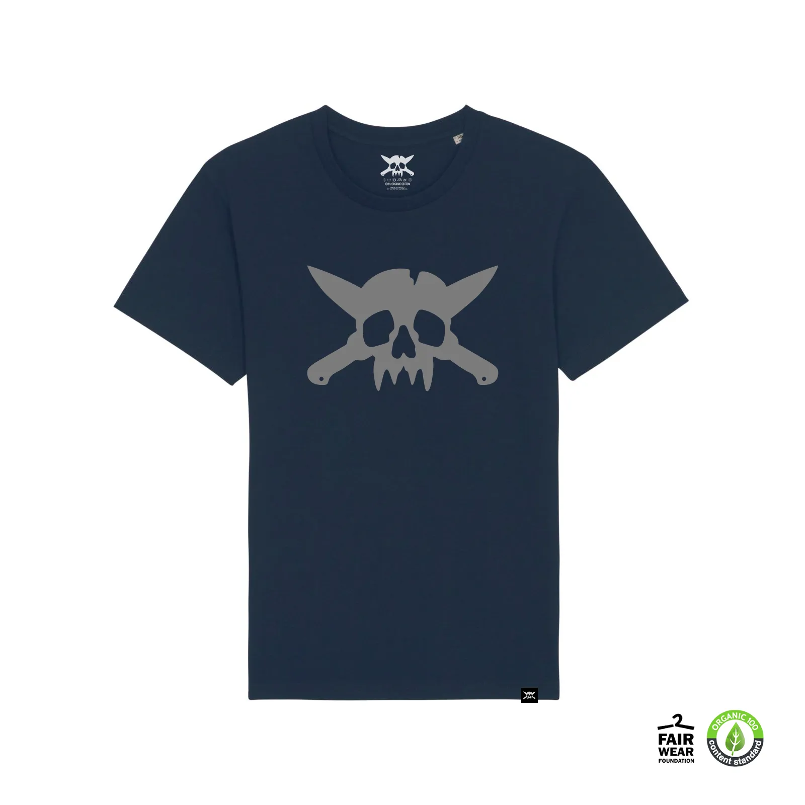 Skull Logo 2020 Organic T-Shirt (French Navy )