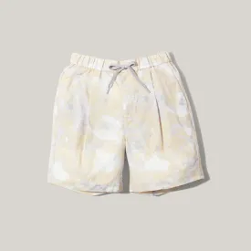 SNOW PEAK PRINTED QUICK DRY SHORTS - YELLOW