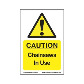 SS0070 Corex Safety Sign - Chainsaws In Use