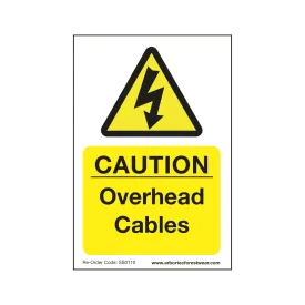 SS0110 Corex Safety Sign - Caution Overhead Cables