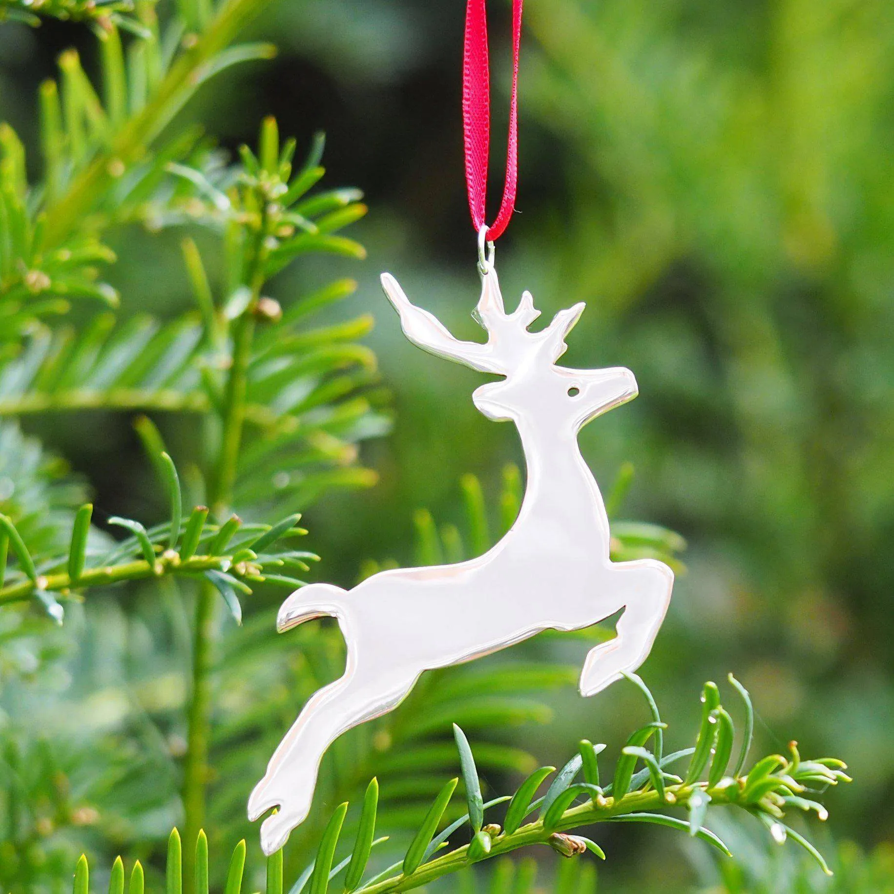 Sterling Silver Christmas Tree Decoration Reindeer