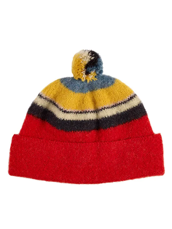 Stripe Shetland Hat Graphite