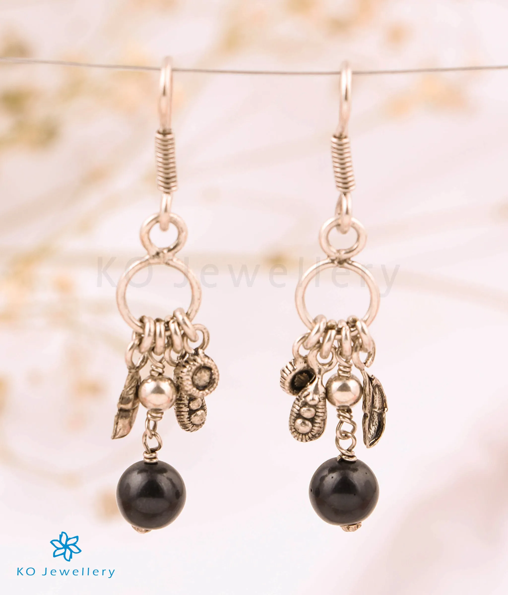 The Black Onyx Silver Gemstone Earring