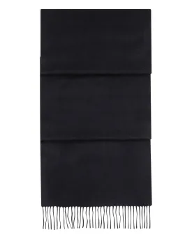 Unisex Large Woven Cashmere Scarf Black