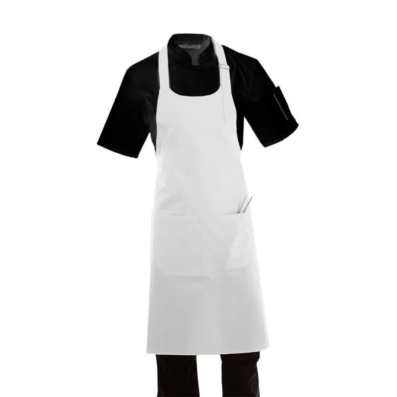 White Apron With White Bib ECO/ORGANIC - MANELLI