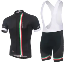 XINTOWN Italy Black Short Sleeve Cycling Jersey Set