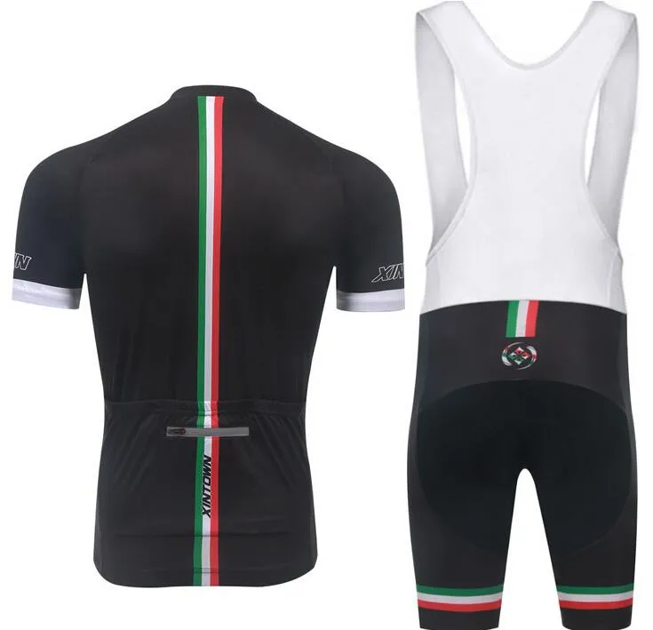 XINTOWN Italy Black Short Sleeve Cycling Jersey Set