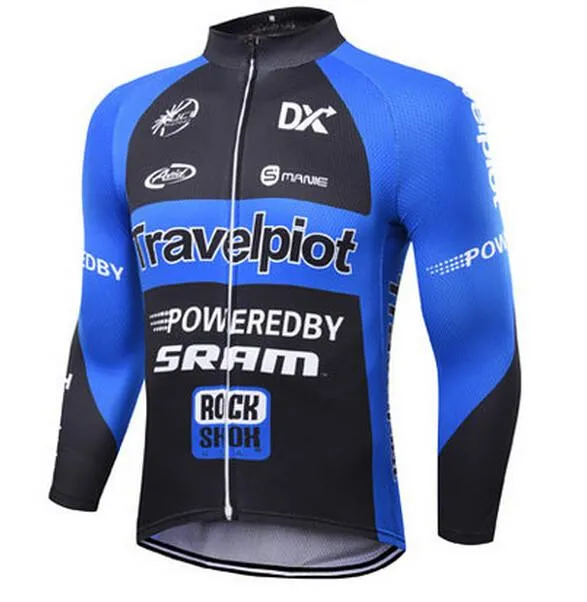 XINTOWN ROCK Black Blue Long Sleeve Cycling Jersey